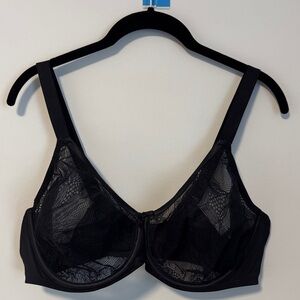 Understance Nora FlexWire Full Coverage Unpadded Lace Bra - Black 42DDD NWT